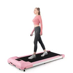 Tapis Roulant Costway 0.6-3.8MPH da Sottoscrivania con Telecomando e Display a LED Nero/Rosa/Bianco/Grigio
