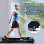 Tapis Roulant Costway 0.6-3.8MPH da Sottoscrivania con Telecomando e Display a LED Nero/Rosa/Bianco/Grigio