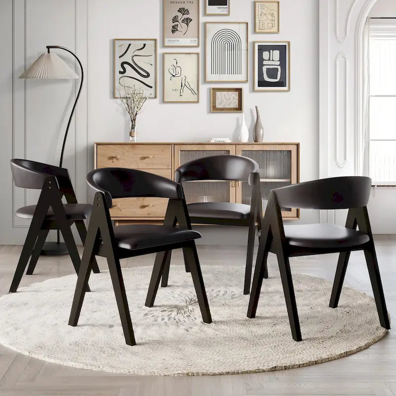 Sedie da pranzo CraftPorch a forma di V, stile Transizionale (set da 4)