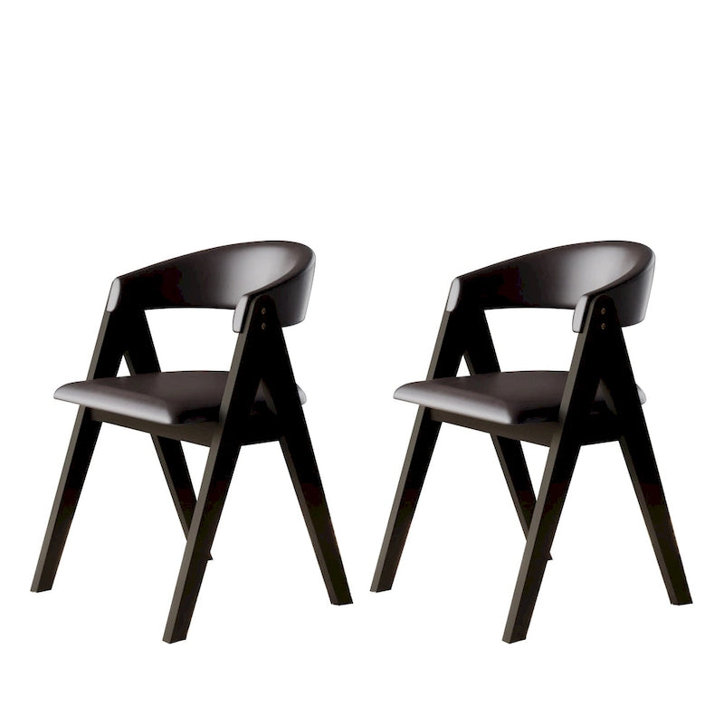CraftPorch Transitional V-shaped Dining Chairs (Set of 4)