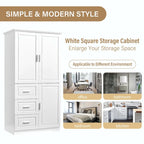 Bathroom Storage Cabinet with Drawers and Adjustable Shelf