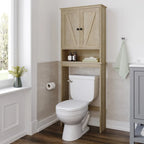 Farmhouse Over the Toilet Cabinet with Shelves and Magnetic Closure Doors