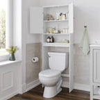 Farmhouse Over the Toilet Cabinet with Shelves and Magnetic Closure Doors