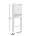 Farmhouse Over the Toilet Cabinet with Shelves and Magnetic Closure Doors