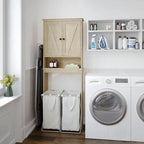 Farmhouse Over the Toilet Cabinet with Shelves and Magnetic Closure Doors