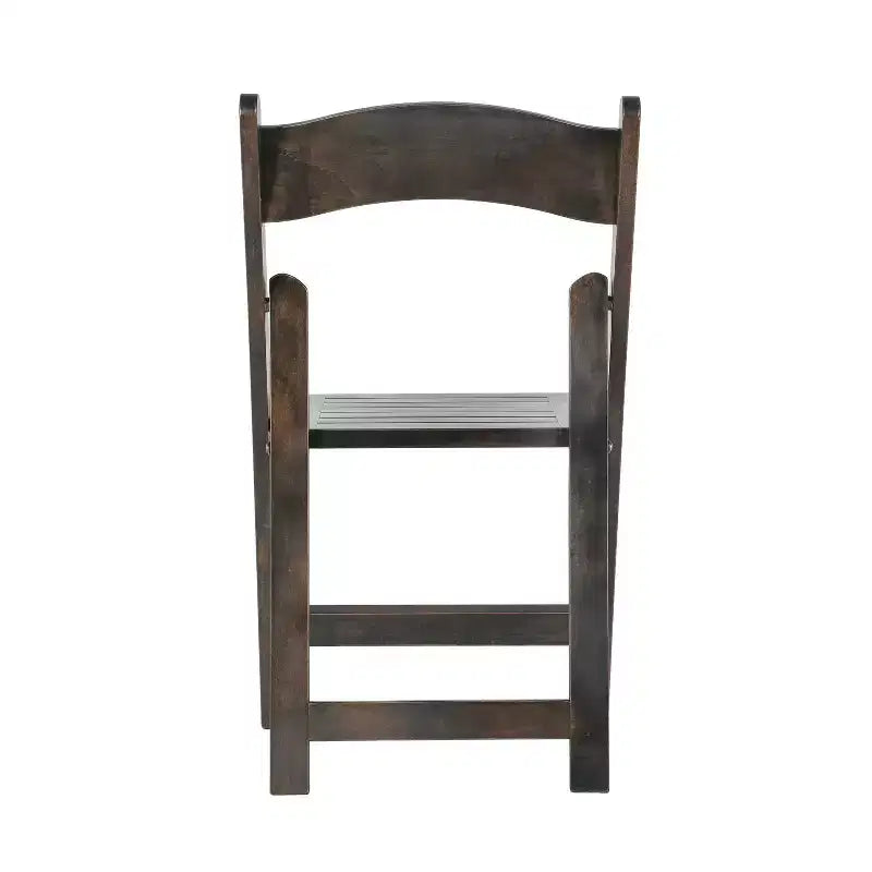 Emma and Oliver Set of 2 Solid Wood Foldable Dining Chairs