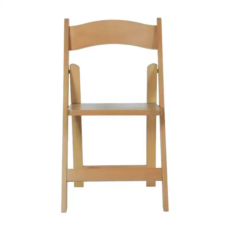 Emma and Oliver Set of 2 Solid Wood Foldable Dining Chairs