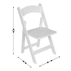 Emma and Oliver Set of 2 Solid Wood Foldable Dining Chairs