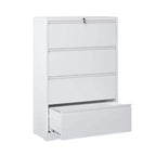 File Cabinet With 4 Drawers, Lock, 2 Keys, Quiet Storage Space Lockable Metal File Cabinet For Home Office, Files Legal, Letter, A4, F4 Size