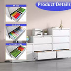 File Cabinet With 4 Drawers, Lock, 2 Keys, Quiet Storage Space Lockable Metal File Cabinet For Home Office, Files Legal, Letter, A4, F4 Size