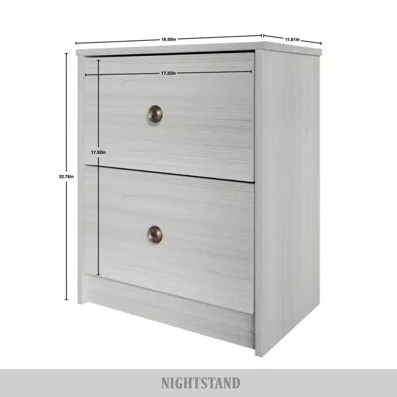 ChaletPosh 2 Drawers Nightstand