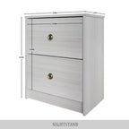 ChaletPosh 2 Drawers Nightstand