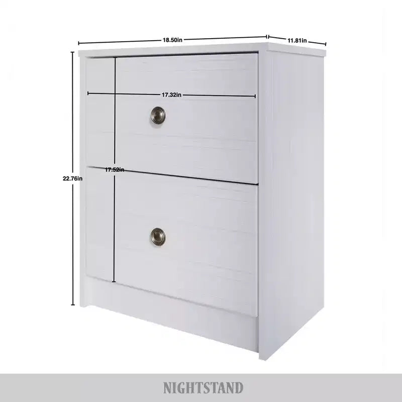 ChaletPosh 2 Drawers Nightstand