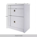 ChaletPosh 2 Drawers Nightstand
