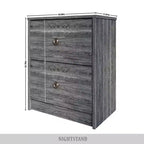 ChaletPosh 2 Drawers Nightstand