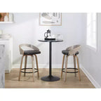 LumiSource Set of 2 26 Grotto Swivel Counter Height Barstools