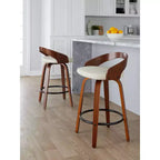 LumiSource Set of 2 26 Grotto Swivel Counter Height Barstools