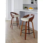 LumiSource Set of 2 26 Grotto Swivel Counter Height Barstools