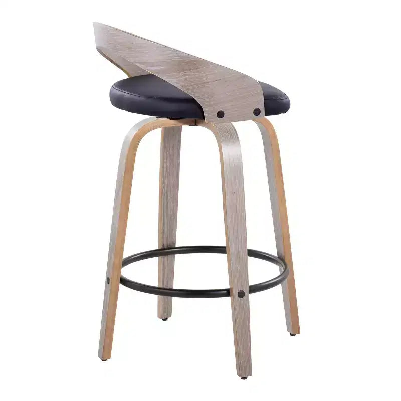 LumiSource Set of 2 26 Grotto Swivel Counter Height Barstools