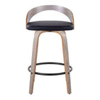 LumiSource Set of 2 26 Grotto Swivel Counter Height Barstools