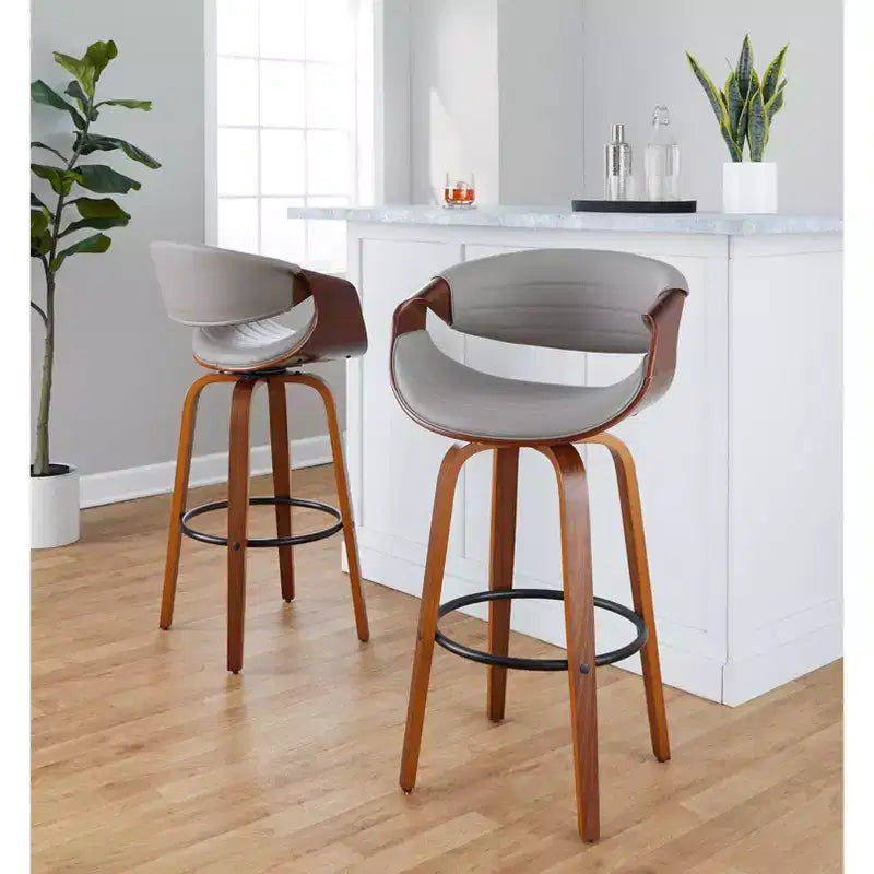 LumiSource Set of 2 30 Symphony Swivel Barstools