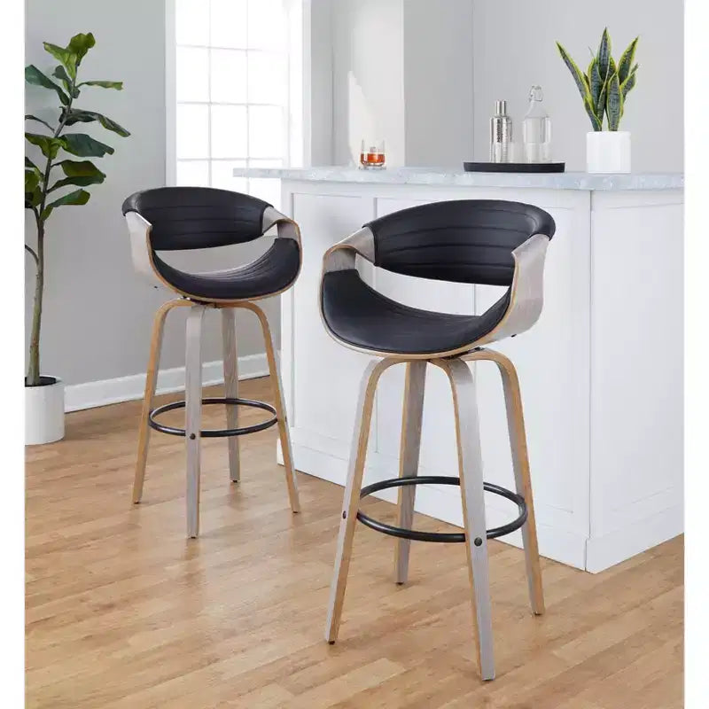 LumiSource Set of 2 30 Symphony Swivel Barstools