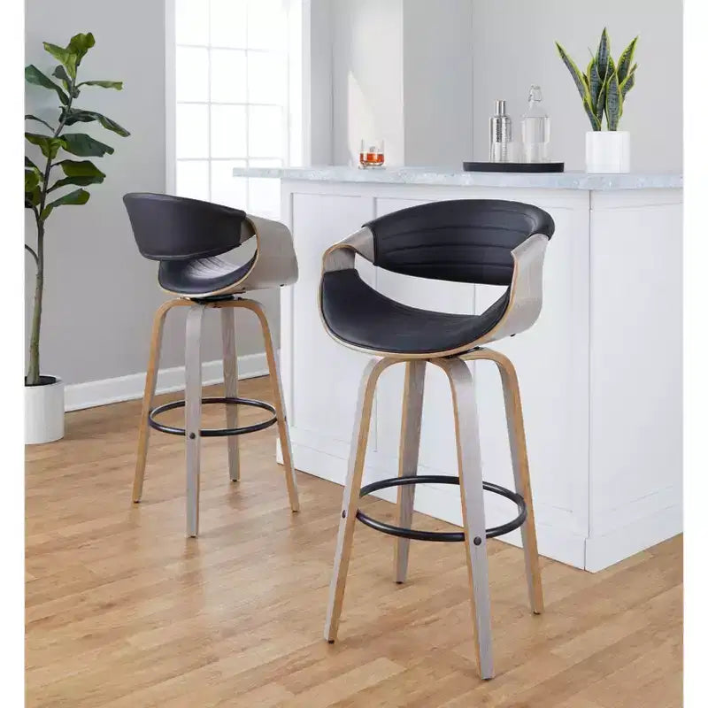LumiSource Set of 2 30 Symphony Swivel Barstools