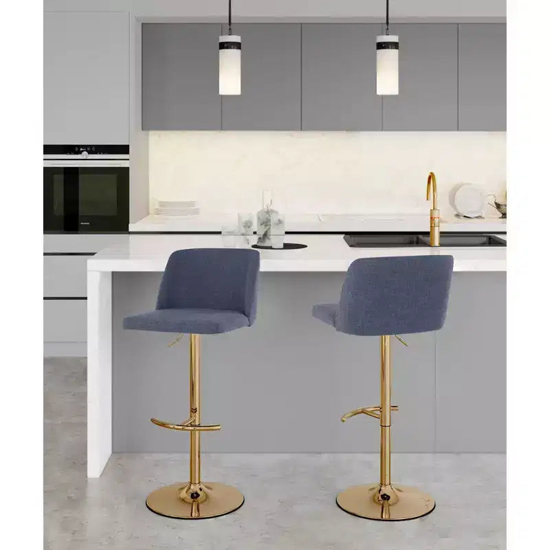 LumiSource Set of 2 Toriano Adjustable Swivel Barstools