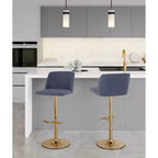LumiSource Set of 2 Toriano Adjustable Swivel Barstools