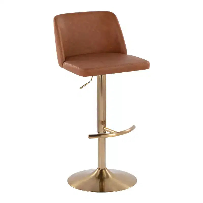 LumiSource Set of 2 Toriano Adjustable Swivel Barstools