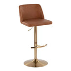 LumiSource Set of 2 Toriano Adjustable Swivel Barstools