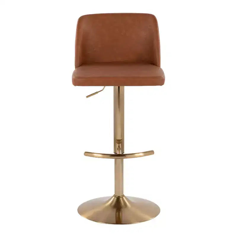 LumiSource Set of 2 Toriano Adjustable Swivel Barstools