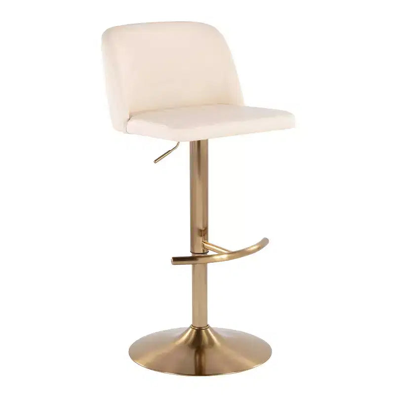 LumiSource Set of 2 Toriano Adjustable Swivel Barstools