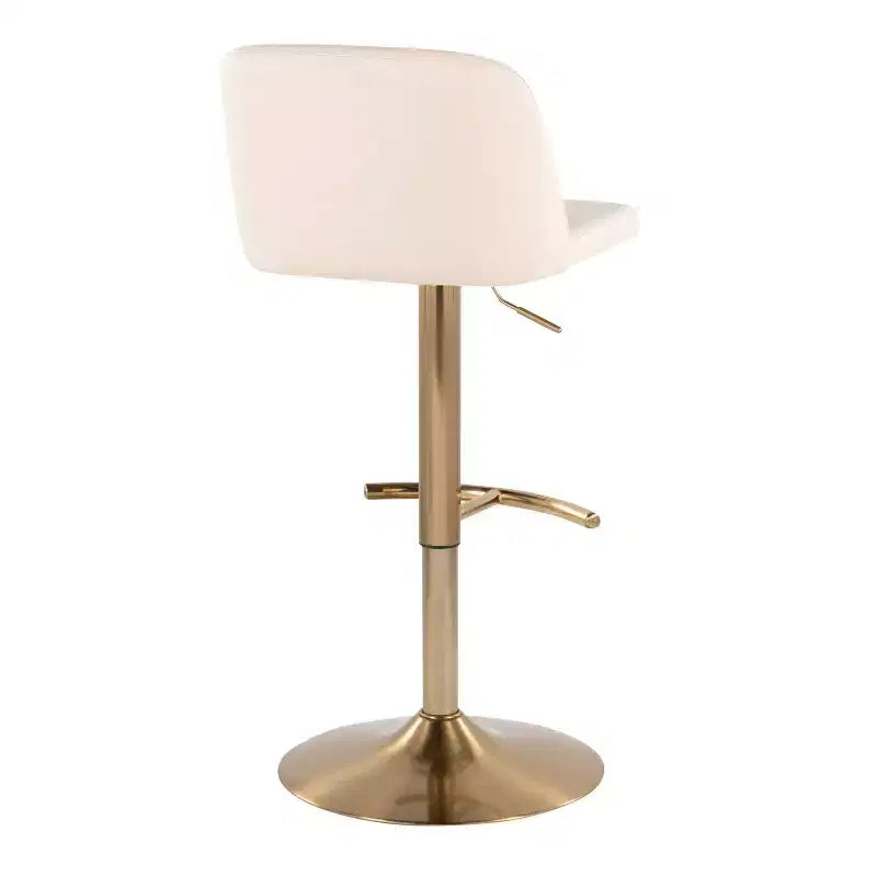 LumiSource Set of 2 Toriano Adjustable Swivel Barstools