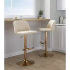 LumiSource Set of 2 Toriano Adjustable Swivel Barstools