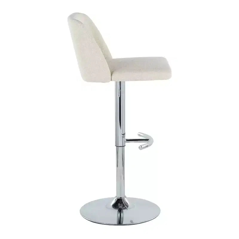 LumiSource Set of 2 Toriano Adjustable Swivel Barstools
