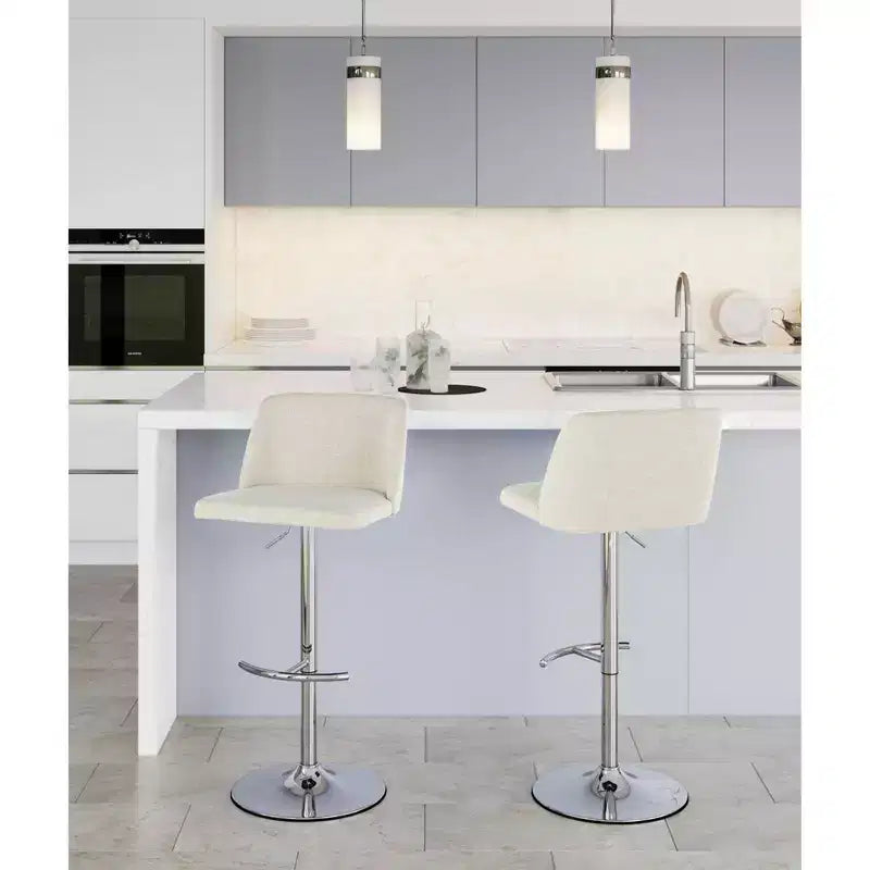 LumiSource Set of 2 Toriano Adjustable Swivel Barstools