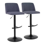 LumiSource Set of 2 Toriano Adjustable Swivel Barstools