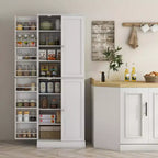 HOMCOM 65 Kitchen Pantry Cabinet, Modern Storage Cabinet with Doors and Shelves, Freestanding Cupboard for Dining Room