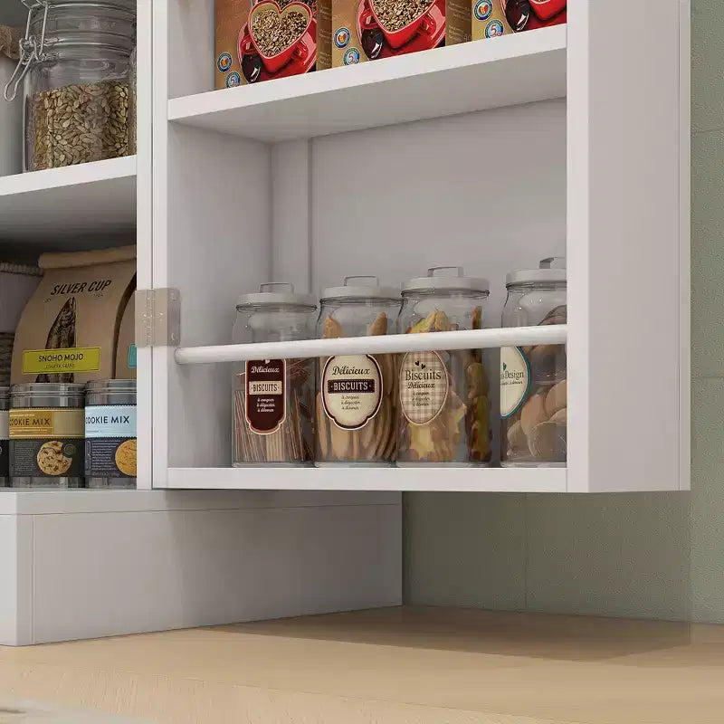 HOMCOM 65 Kitchen Pantry Cabinet, Modern Storage Cabinet with Doors and Shelves, Freestanding Cupboard for Dining Room