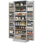 HOMCOM 65 Kitchen Pantry Cabinet, Modern Storage Cabinet with Doors and Shelves, Freestanding Cupboard for Dining Room