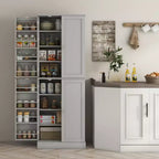HOMCOM 65 Kitchen Pantry Cabinet, Modern Storage Cabinet with Doors and Shelves, Freestanding Cupboard for Dining Room