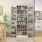 HOMCOM 65 Kitchen Pantry Cabinet, Modern Storage Cabinet with Doors and Shelves, Freestanding Cupboard for Dining Room