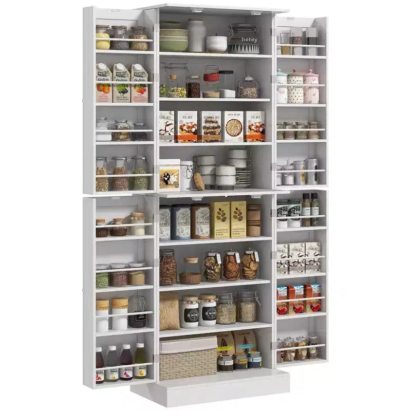 HOMCOM 65 Kitchen Pantry Cabinet, Modern Storage Cabinet with Doors and Shelves, Freestanding Cupboard for Dining Room