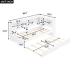 Twin Size Daybed with Trundle/2 Drawers, Storage Cabinets and USB Ports 4B - ModernLuxe