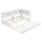 Twin Size Daybed with Trundle/2 Drawers, Storage Cabinets and USB Ports 4B - ModernLuxe