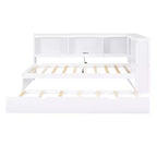Twin Size Daybed with Trundle/2 Drawers, Storage Cabinets and USB Ports 4B - ModernLuxe