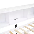 Twin Size Daybed with Trundle/2 Drawers, Storage Cabinets and USB Ports 4B - ModernLuxe