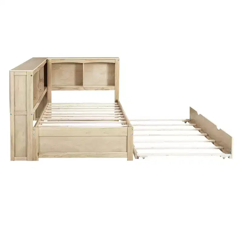 Twin Size Daybed with Trundle/2 Drawers, Storage Cabinets and USB Ports 4B - ModernLuxe