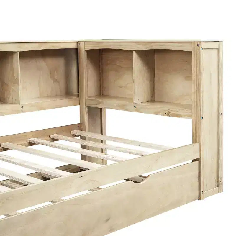 Twin Size Daybed with Trundle/2 Drawers, Storage Cabinets and USB Ports 4B - ModernLuxe